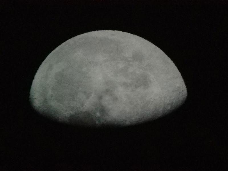 A still of the Moon from within the planetarium.