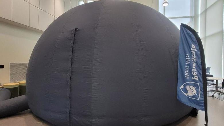 The inflated dome of the Mont Alto planetarium.