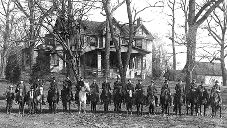Forest Academy Students on horses in 1904