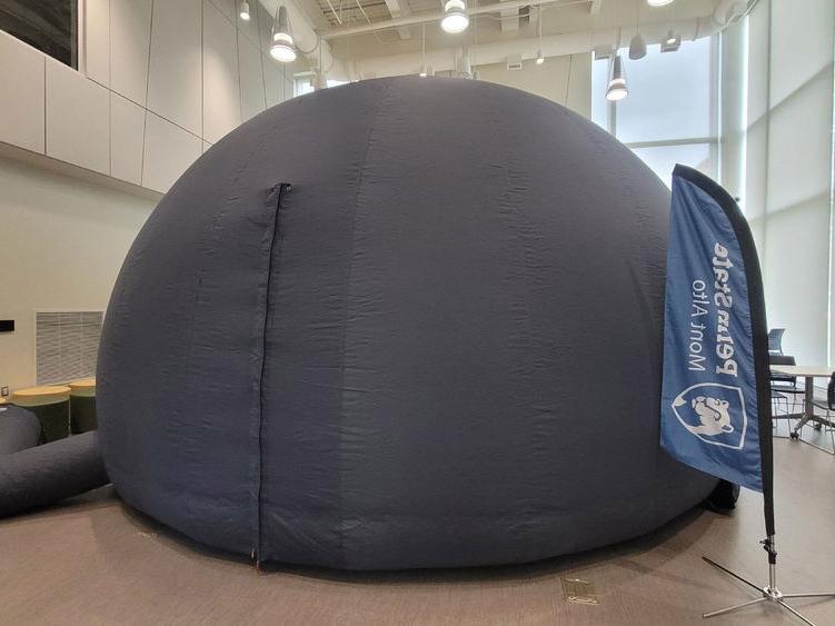 The inflated dome of the Mont Alto planetarium.